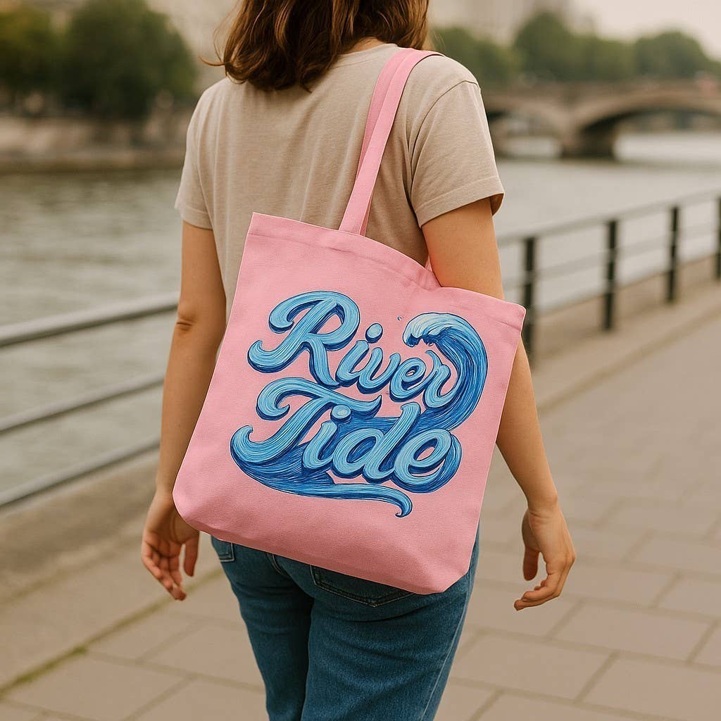River Tide Apparel - Vendita all'ingrosso Borsa tote - Donna - Borsa in tela con scritta "River Tide Wave"0