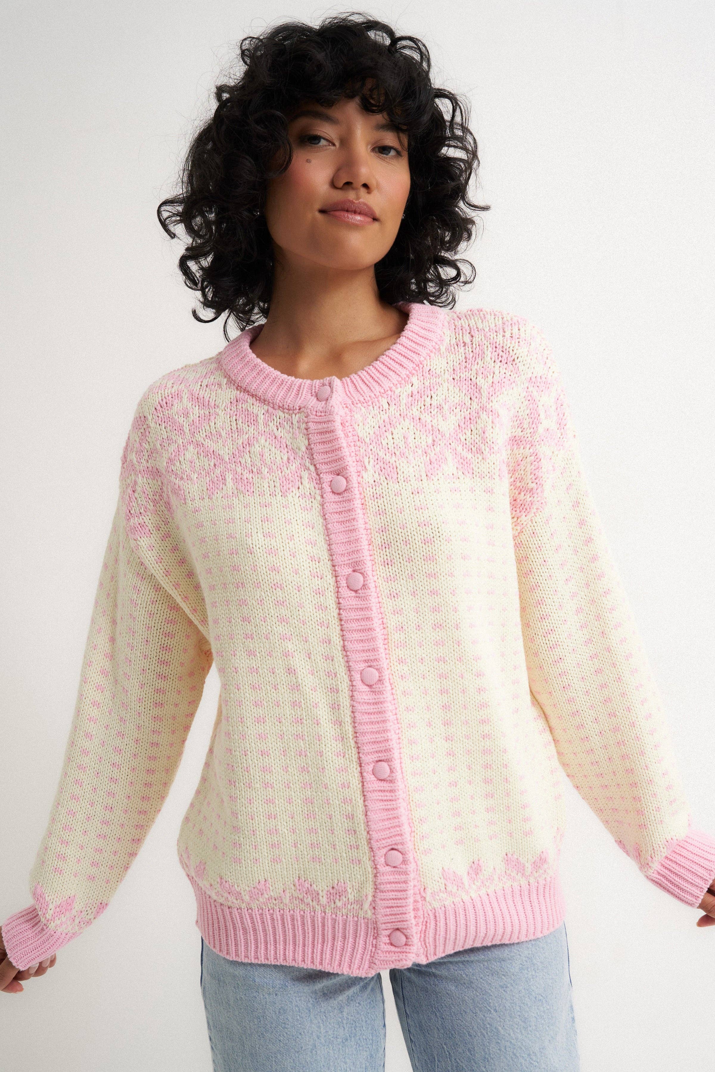 Callahan Knitwear - Wholesale Knit Sweater - Women's - Oversized Maeve Cardigan - Pink5