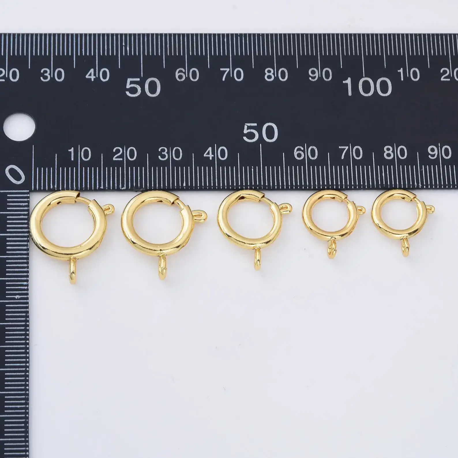Beads Creation - Wholesale Clasp - Gold Filled Spring Ring Jewelry Clasp Hooks DIY Connection 4