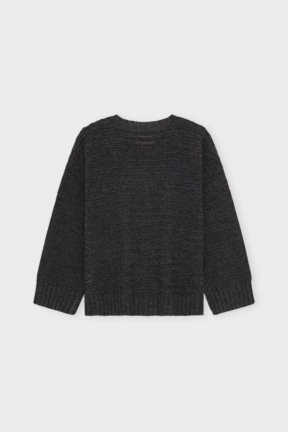 charcoal melange dora cardigan merino for wholesale on Faire2