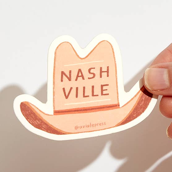 Nashville Cowboyhut-Aufkleber für den Großhandel von Aviate Press