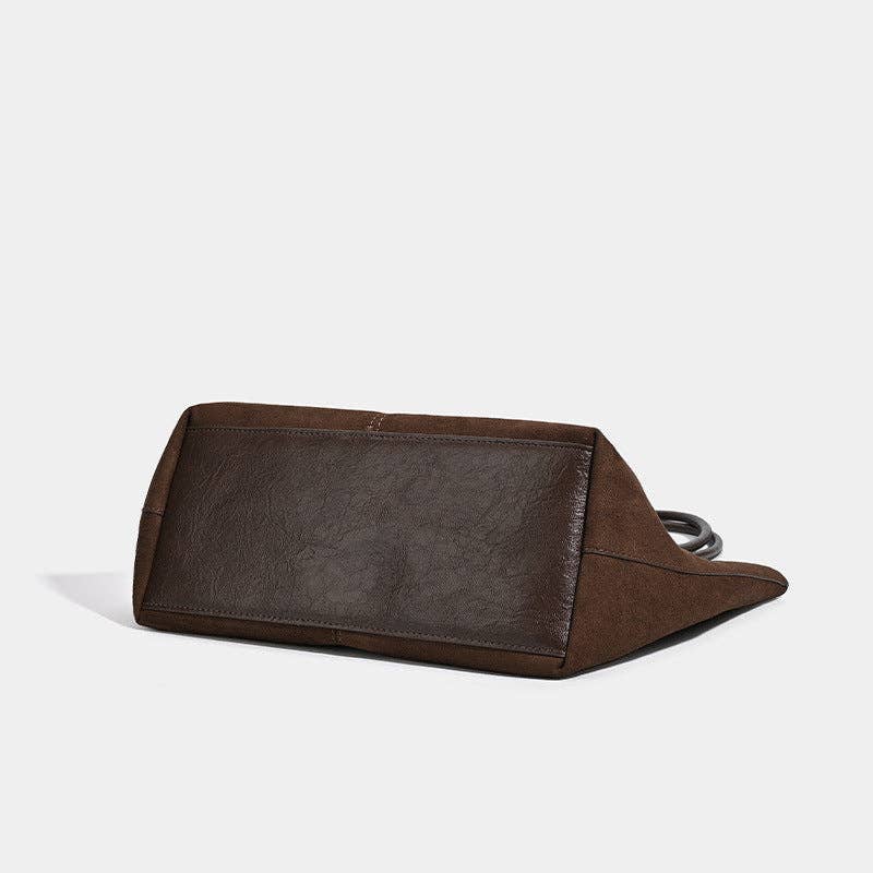 EmberLoom - Vendita all'ingrosso Borsa tote - Donna - Borsa Tote in Pelle Scamosciata Retrò 2026 con Pochette Staccabile3