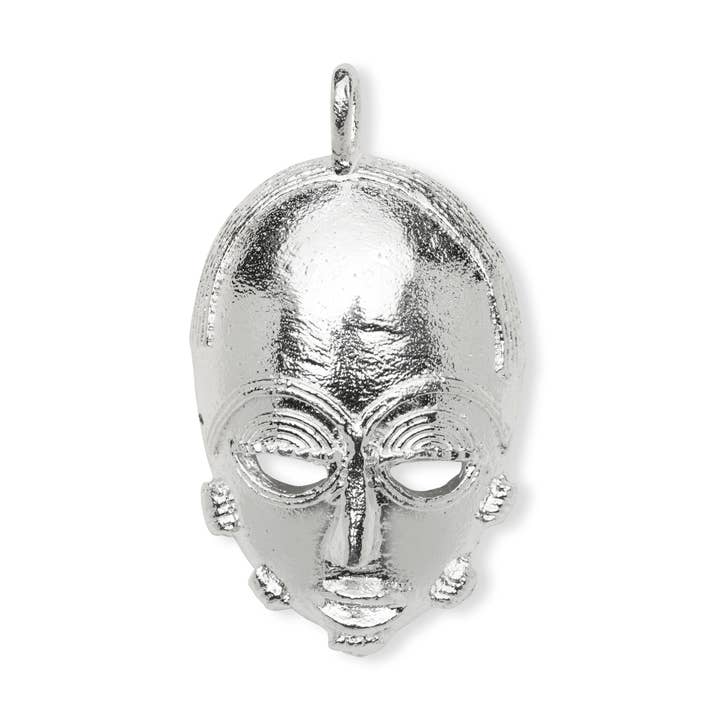 Schwerer Stamm Afrikanische Maske .925 Sterling Silber Anhänger für den Großhandel von Better Jewelry