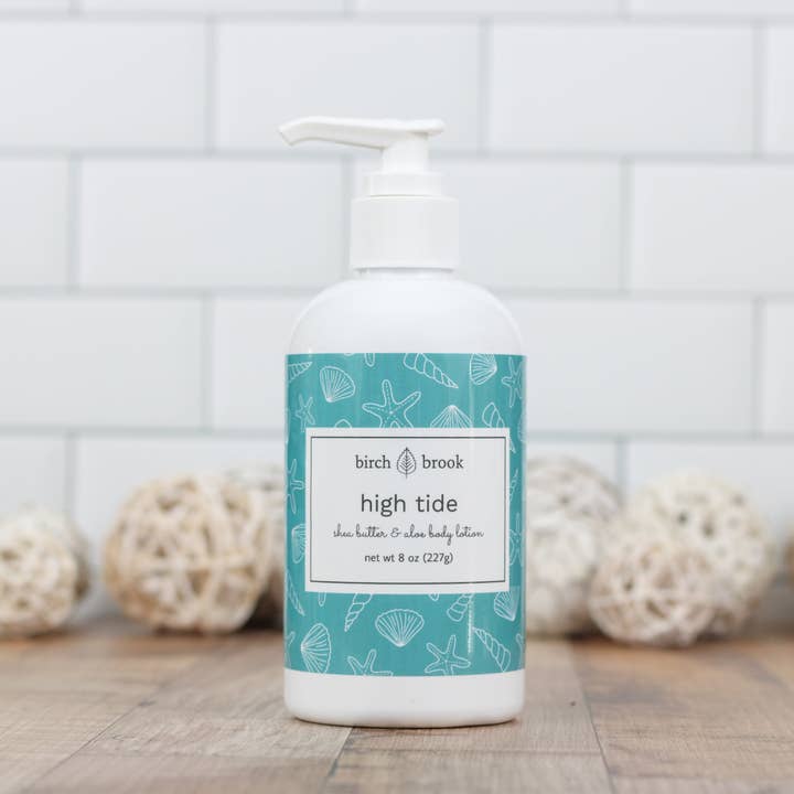 High Tide Hand and Body Lotion 8 oz for wholesale by Birch Brook Soaps