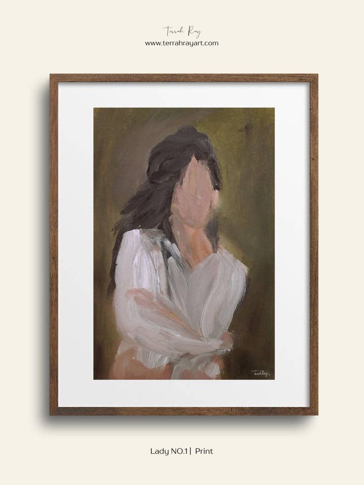 Lady NO. 1 - Portrait Figure Art Print for wholesale by Terrah Ray Fine Art Studio
