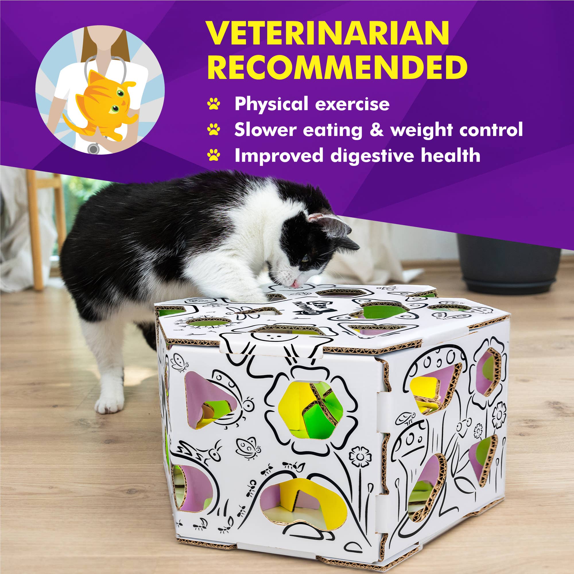Cat Amazing - Wholesale Pet Toy - Cat - HEX Interactive Cat Toy and Puzzle Feeder5