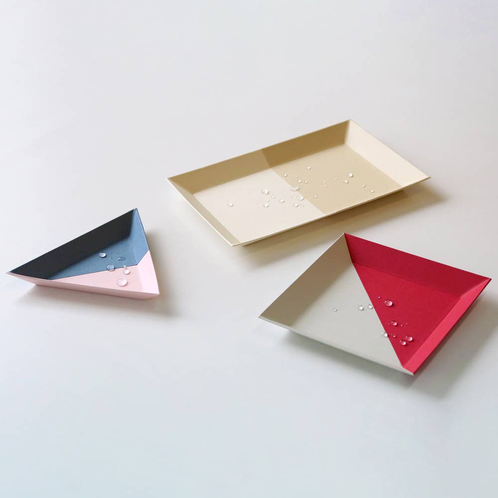 SIKIGU - Wholesale Decorative Tray - TWO TRAY Waterrepelling Tray Organizer beautiful Japan paper12