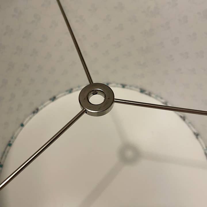 Olive and Limpet – wholesale Lampshade – 12 Inch Drum Shade. Indian Hand Block Print. Pretty Teal Lattice and Buta Pattern.3