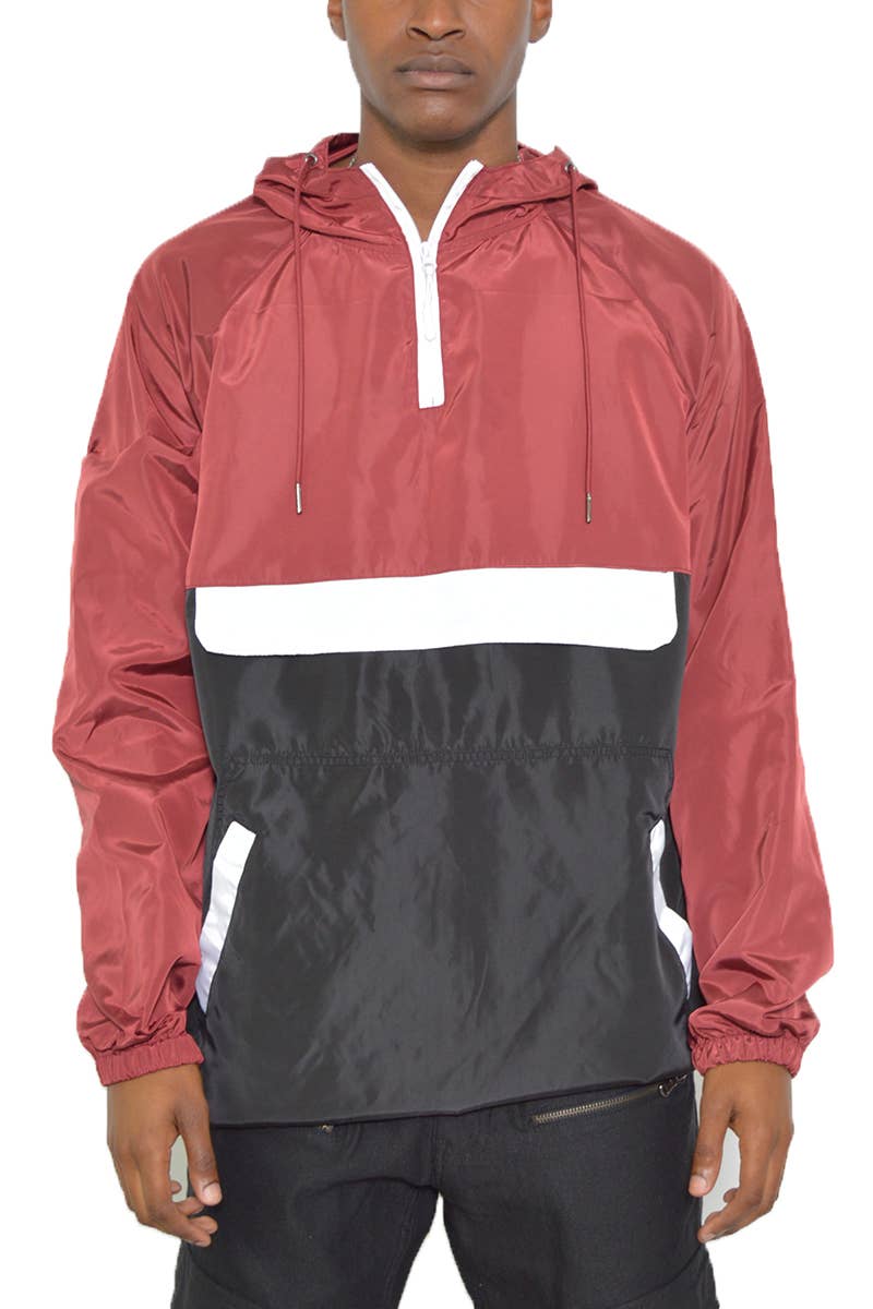 WEIV - Wholesale Windbreaker - Men's - Mens Color Block Anorak Windbreaker Jacket7