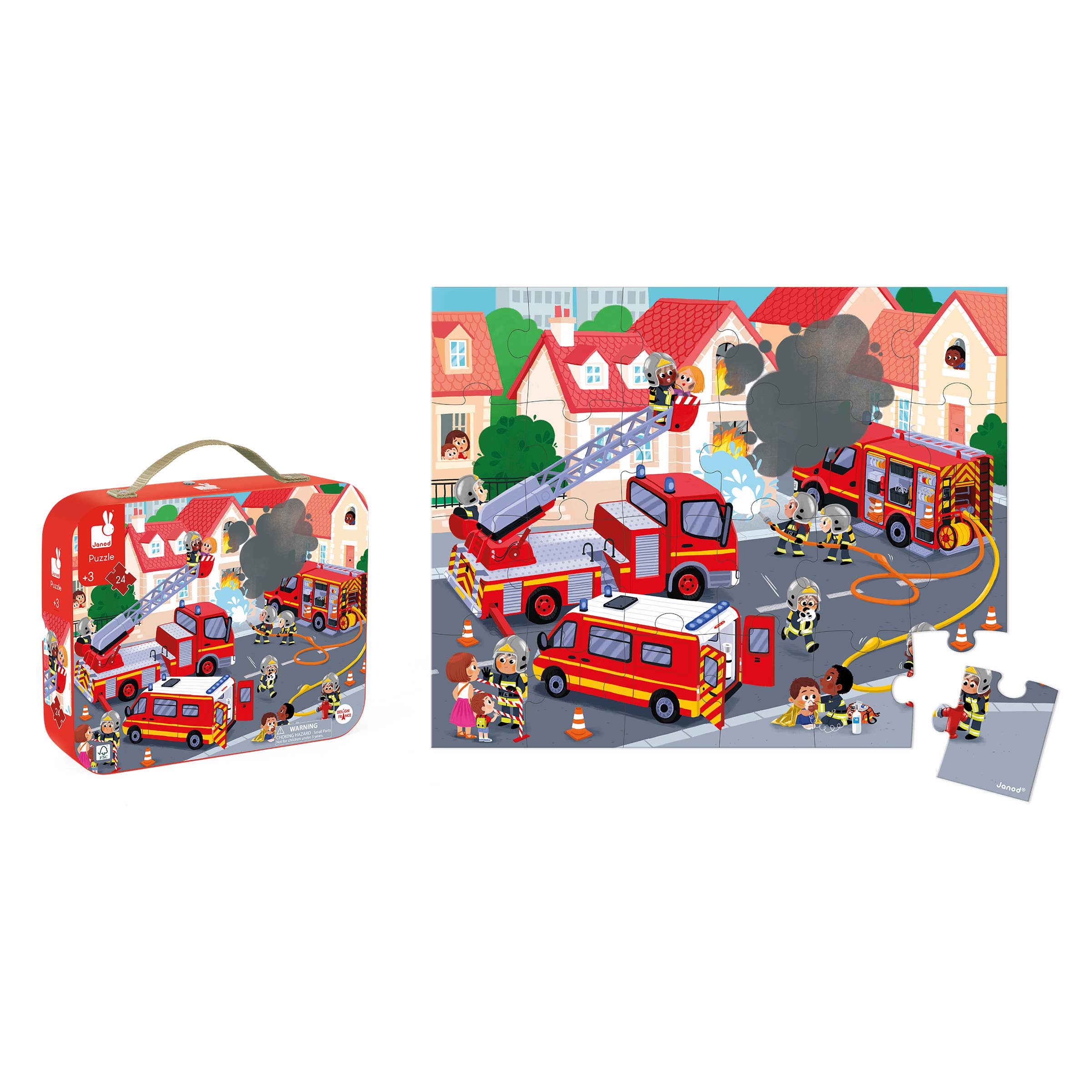 Janod - Wholesale Puzzle - Kids - Puzzle - Fireman - 24 Pcs1