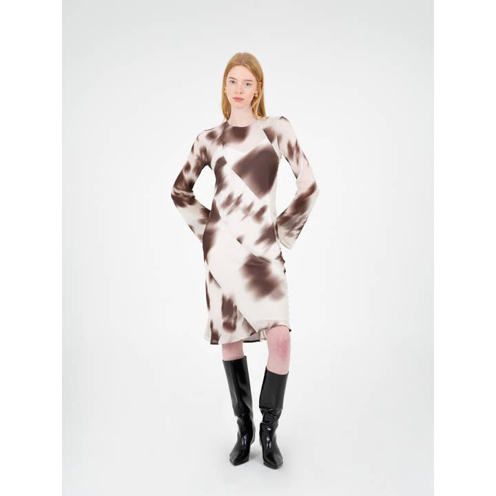 Vestido de estampado de vaca Citylights for wholesale by CARMEN SAYS