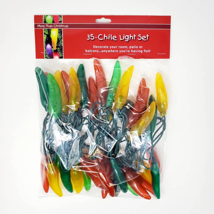 More Than Christmas, Inc - Wholesale String Lights - Chile Pepper Light String 35 Lights - Red/Green/Yellow1