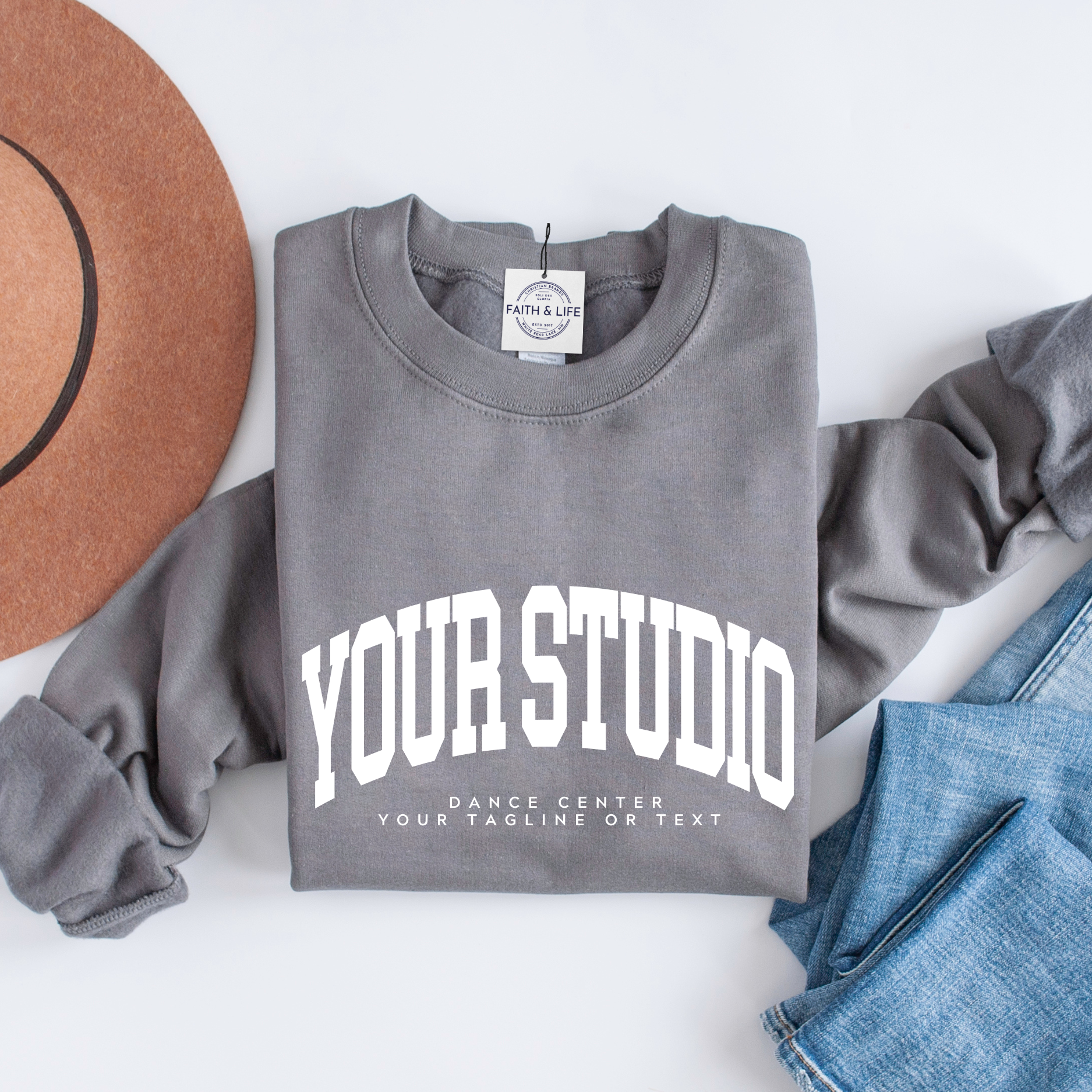 Faith & Life Christian Brands - Wholesale Sweatshirt - Women's - Custom Dance Studio or Ballet Company Crewneck Sweatshirt13