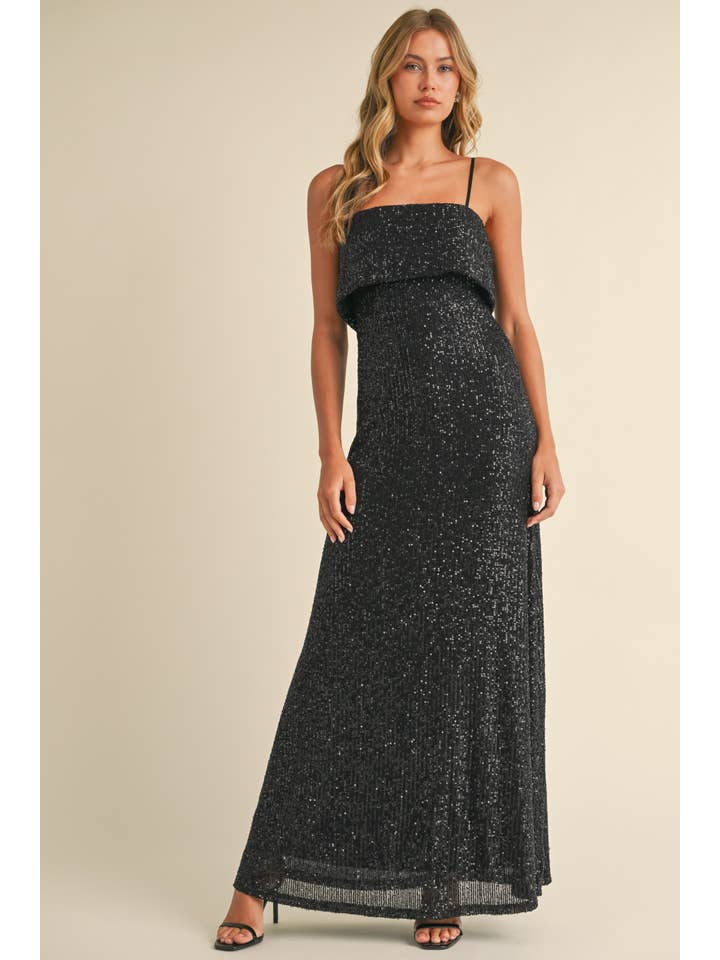 Klesis - Wholesale Dress - Women's - ID8750 SEQUIN TUBE MAXI DRESS