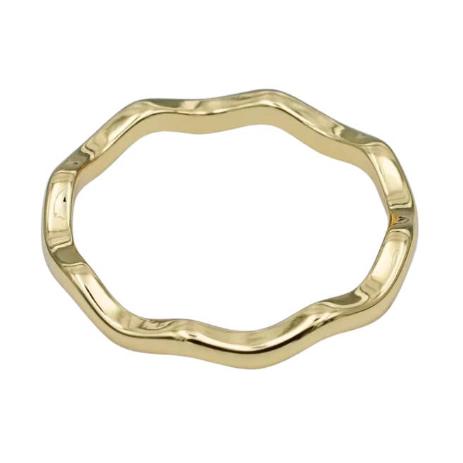 Fijne Mini Waves Gouden Ring RI-21O850 voor wholesale door Simply Jewels