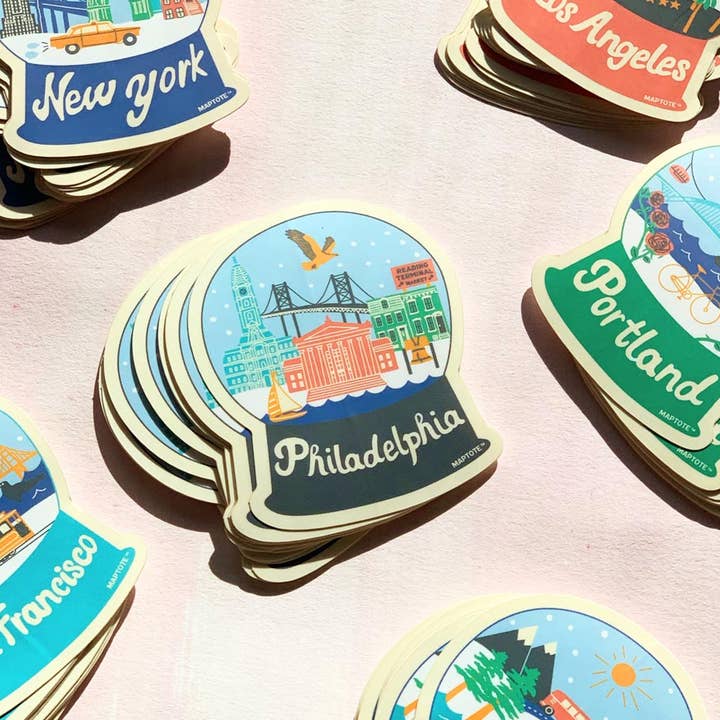 Maptote - Wholesale Sticker - Philadelphia Snowglobe Sticker