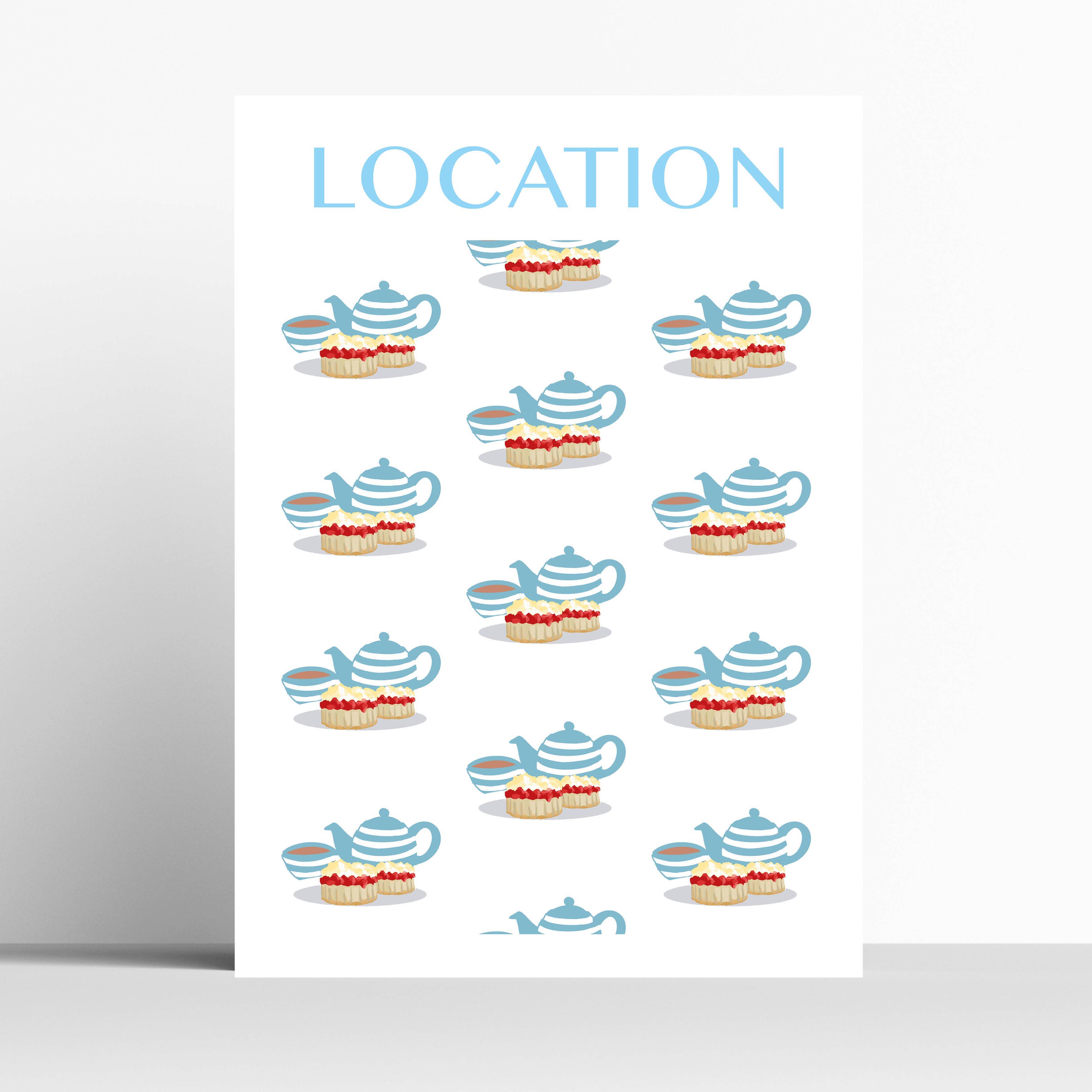 BETTY BOYNS MAPS – wholesale Tea towel – Repeat Pattern Tea Towels Customised To Any Location7