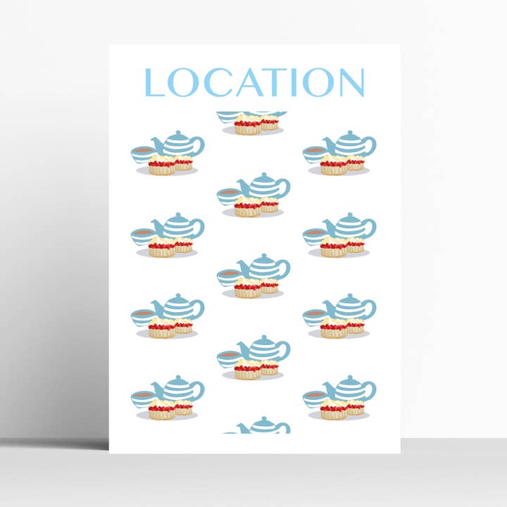 BETTY BOYNS MAPS – wholesale Tea towel – Repeat Pattern Tea Towels Customised To Any Location7