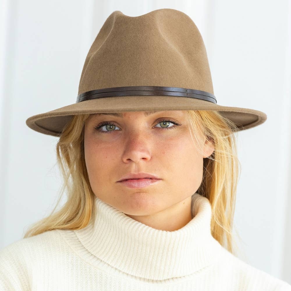 TRAVAUX EN COURS... - Wholesale Fedora - Women's - FELT HAT - leather band, sewn brim6