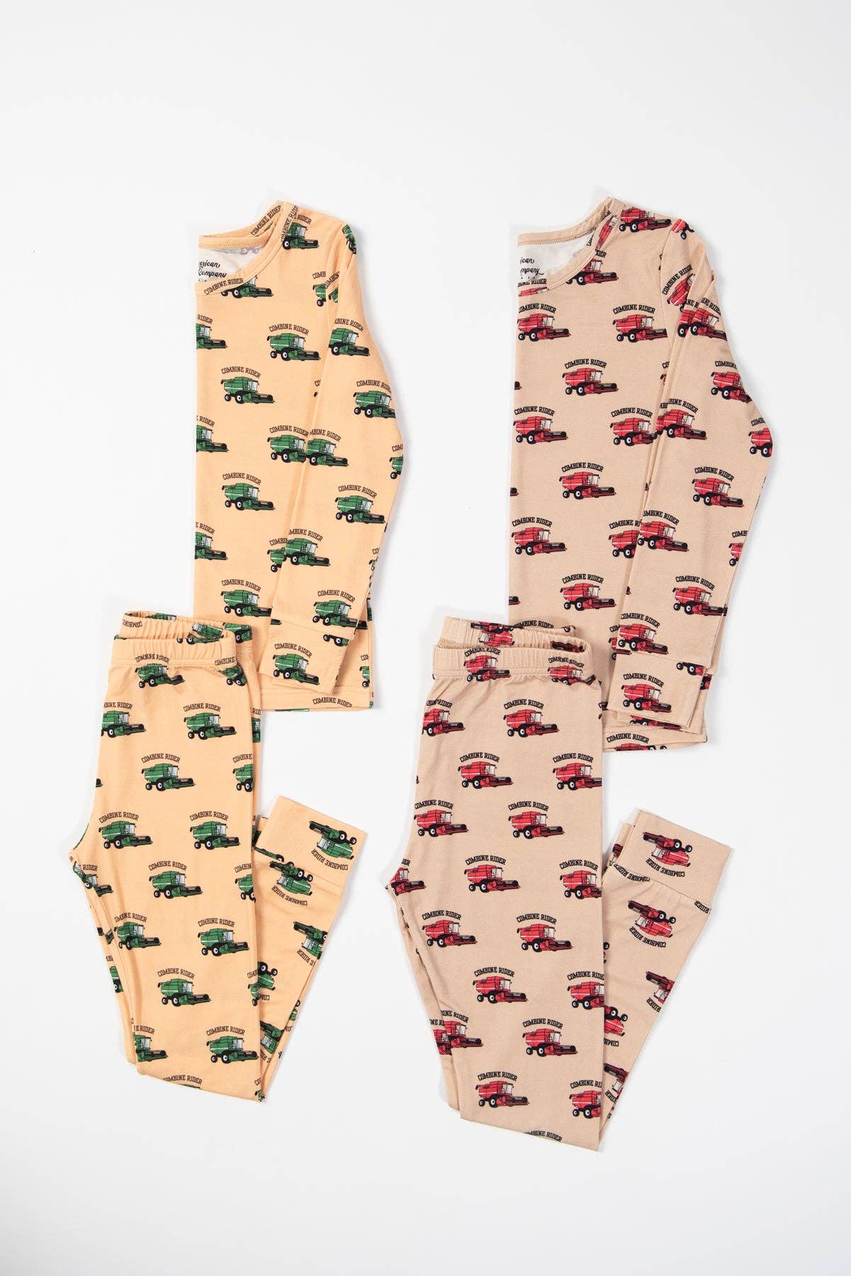 American Farm Company - Wholesale Sleepwear Set - Kids - Green Combine Rider Toddler/Youth Bamboo Pajama Set7