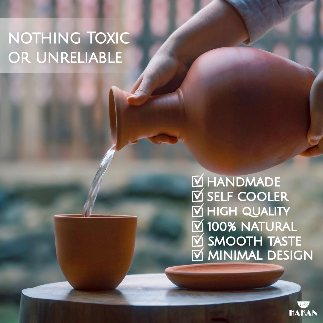 Hakan - Vendita all'ingrosso Caraffe - Brocca in terracotta Kapadokya Hakan, tazza, piatto, 76 oz2