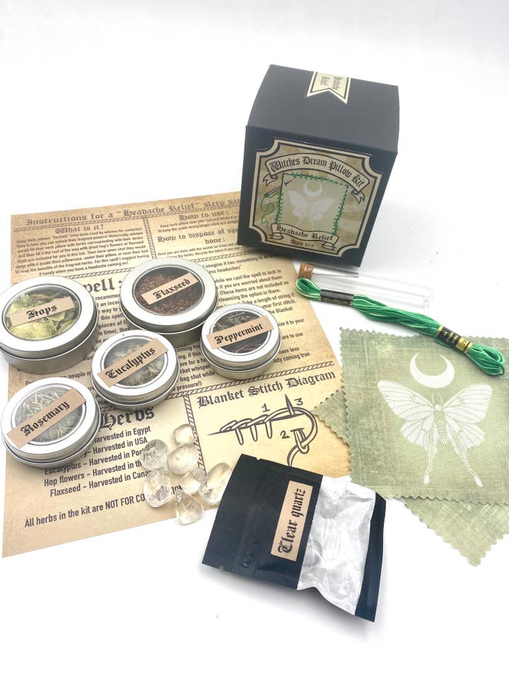 Witches dream pillow kit- Headache relief! for wholesale by Psychic circle oddities