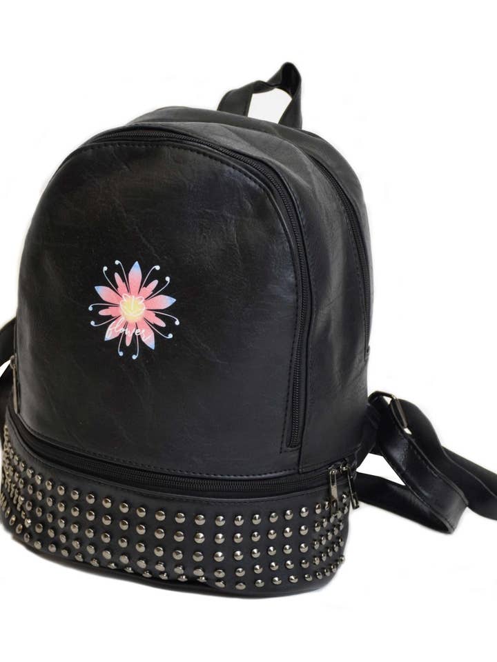 BB ECO LÄDER RYGGSÄCK MED FULLFÄRGSLOGOTYP för wholesale av BB FLOWER