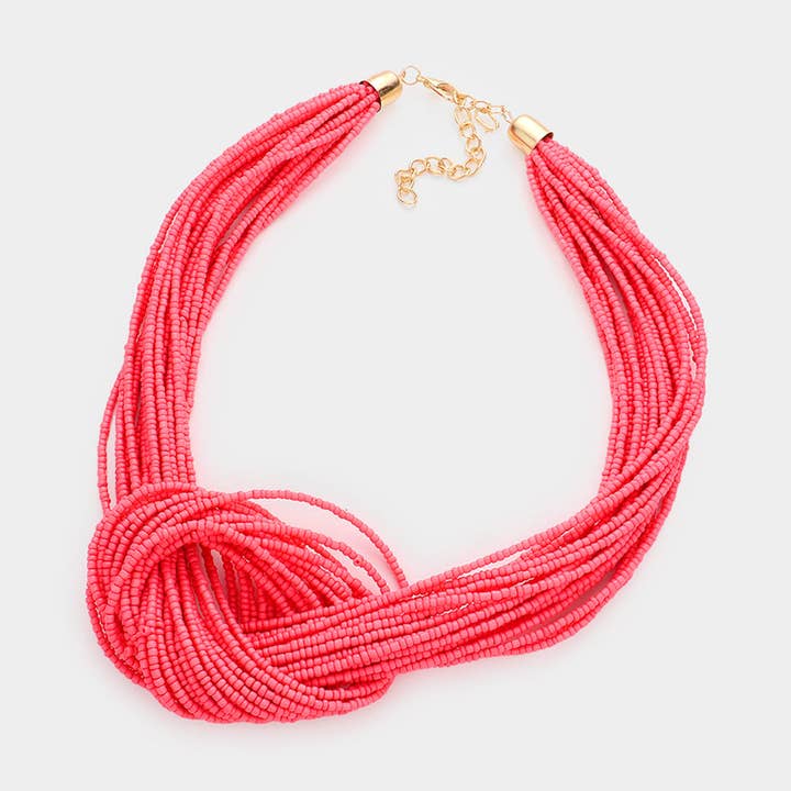 Sensibling Corp. - Vendita all'ingrosso Parure di gioielli - Collana Nodo con Perline di Semi1