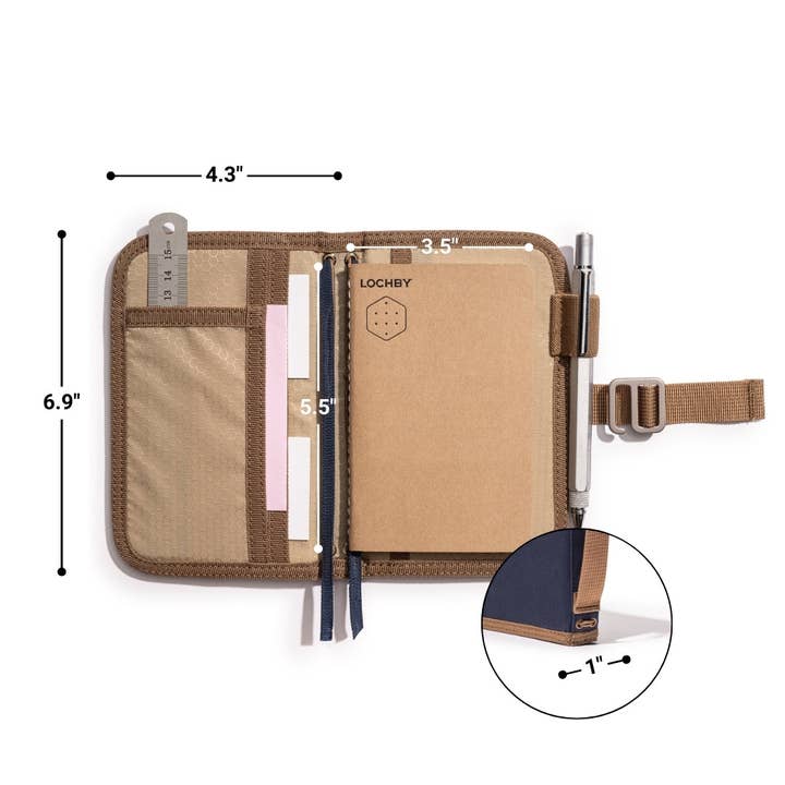 LOCHBY - Vendita all'ingrosso Diari/agende - Mini diario da campo compatto con sistema elastico per 4 taccuini23