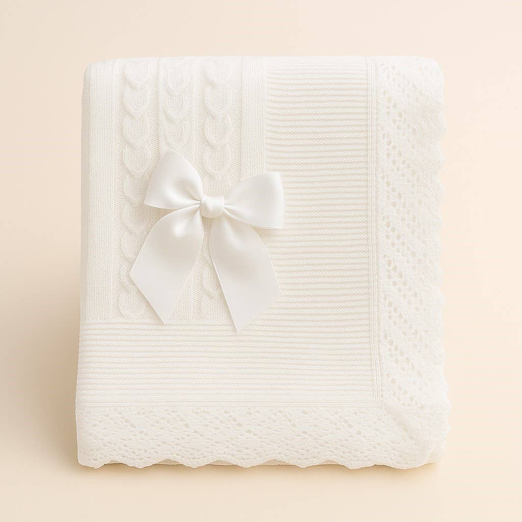 Cotton Socks - Wholesale Bedding Blanket - Kids & Baby - 1010 Blanket with lace 110x110 cm0