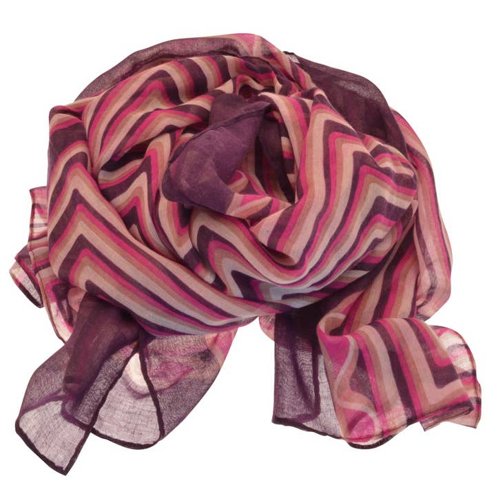 Purple and Pink Maze Scarf for wholesale by Miss Milly Limited