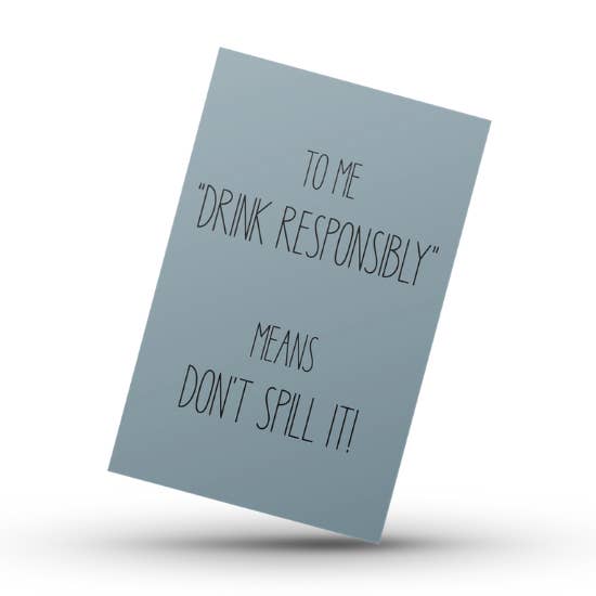 To me "drink responsibly" - Minicard for wholesale by Kortspecialisten