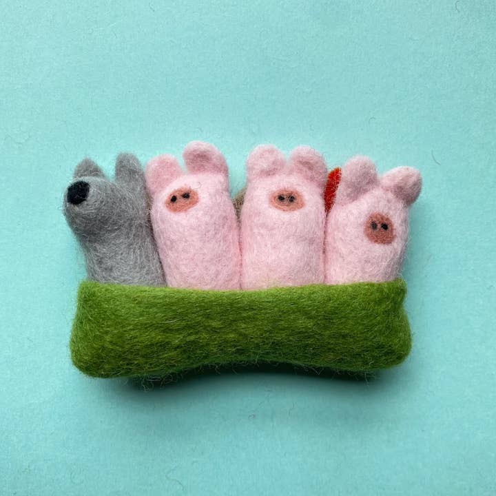 Sheep Farm Felt - Wholesale Toy Set - Kids - Pocket Pals | The Three Little Pigs