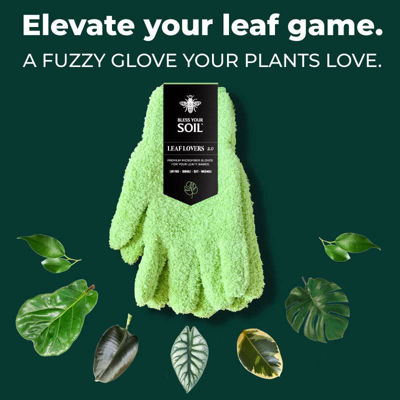 Bless Your Soil - Wholesale Garden Gloves - Microfiber Dusting Gloves for Plants : Leaf Lovers 2.01