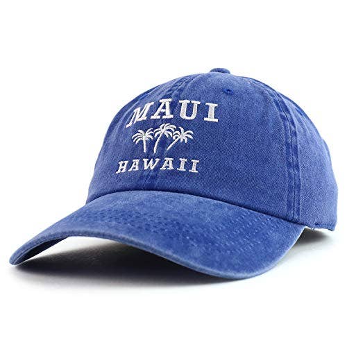 Trendy Apparel Shop - Venta al por mayor Gorra de béisbol - Unisex - Gorra de béisbol bordada Maui Hawaii con palmera28