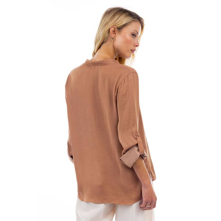 Naked Zebra - Wholesale Blouse - Women's - Collar Band Blouse