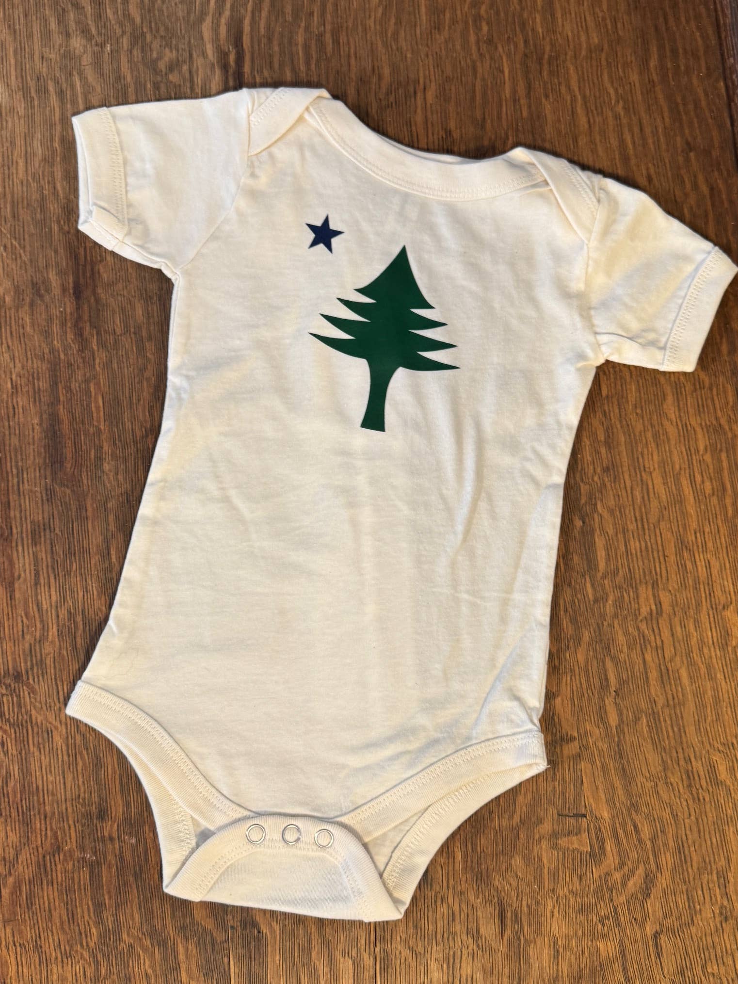 Original Maine - Wholesale Bodysuit (Non-Footed) - Baby - Pine Tree and Star Onesis3