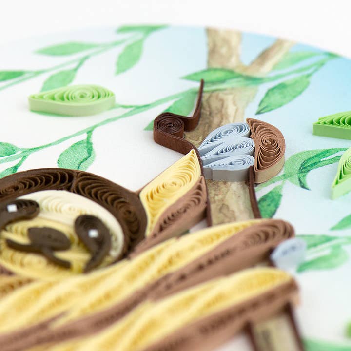 Quilling Card - Wholesale Everyday Greeting Card - Sloth Everyday Quilled Greeting Card1