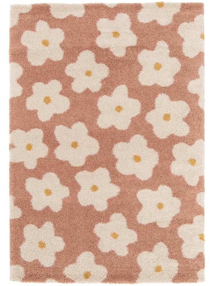 Thick and comfortable children's rug FLOWERS for wholesale by AFK Living