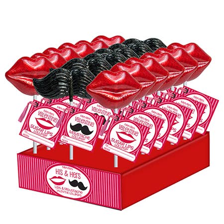 Melville Candy Company - Wholesale Lollipop - Mustache & Lips Lollipops