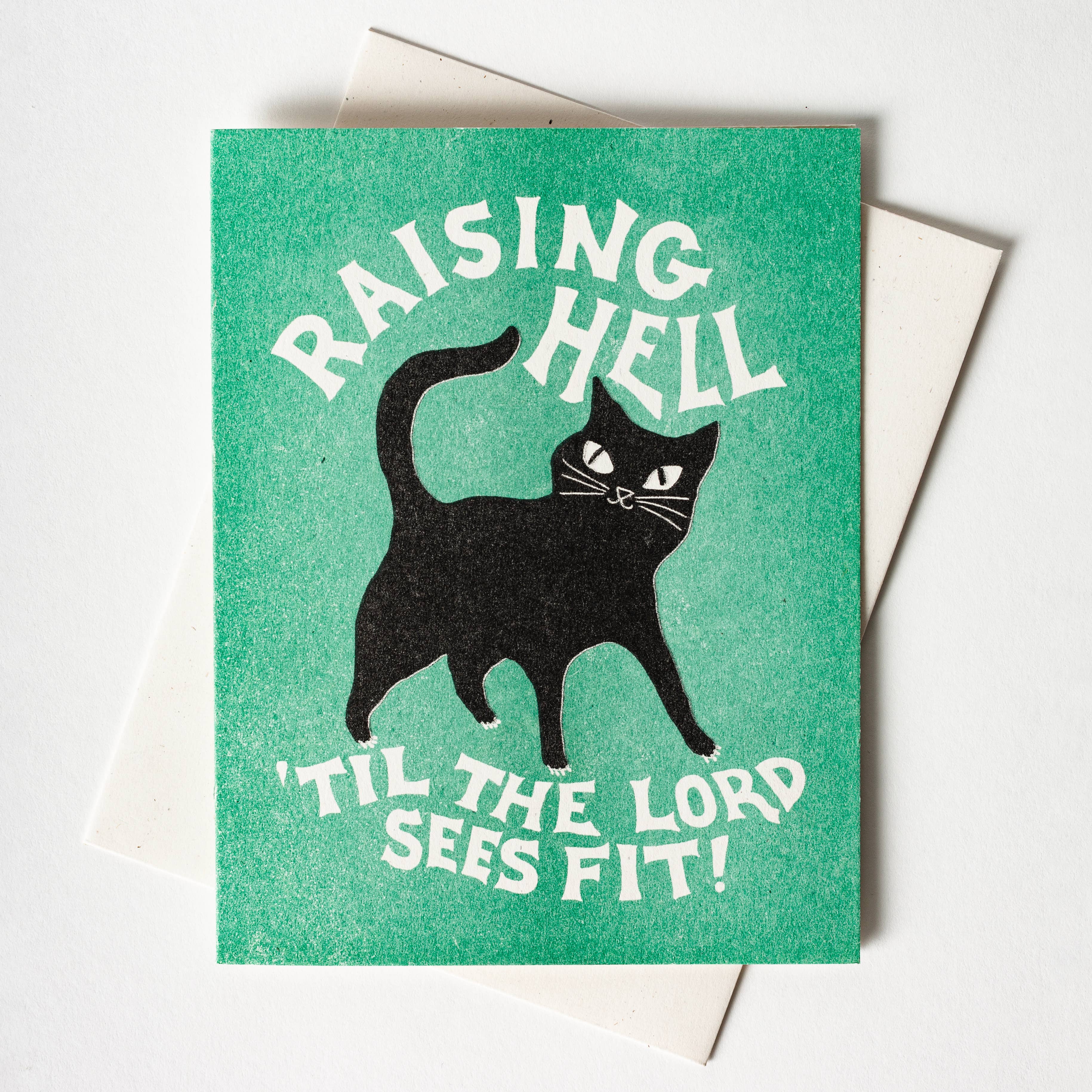 Bromstad Printing Co. - Wholesale Birthday Card - Raising Hell - Risograph Card1