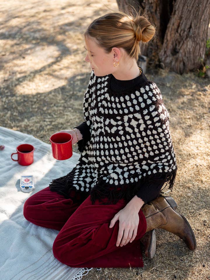 La Paz Crochet Poncho for wholesale by MERSEA