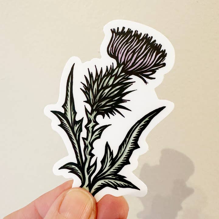 Thistle Flower Sticker for wholesale by Horse & Hare