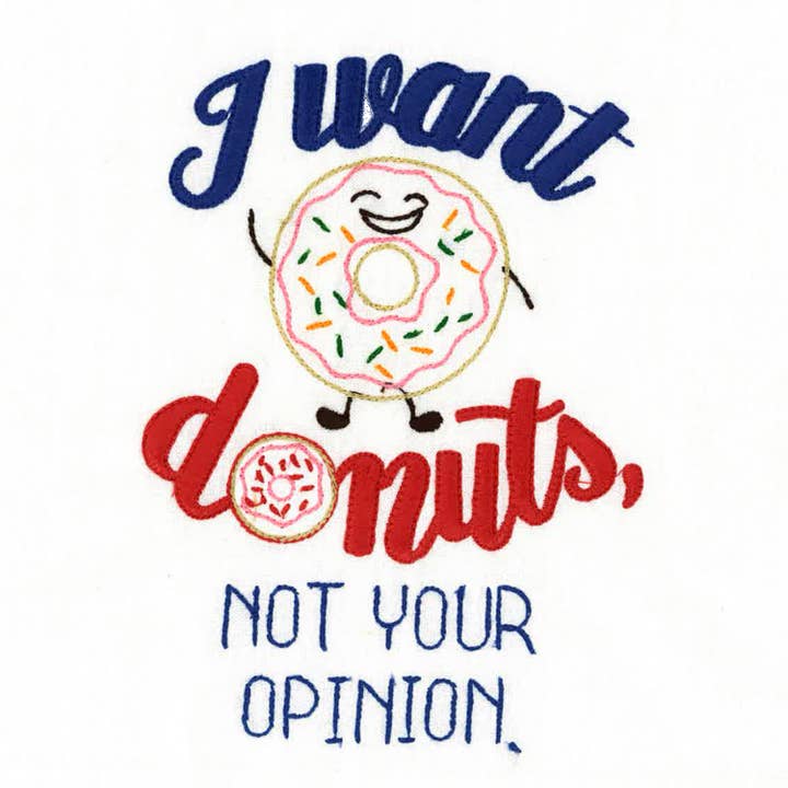 Aunt Martha's® Dirty Laundry Tea Towel - I Want Donuts and other Purchase Wholesale donut flour. Free Returns & Net 60 Terms on Faire trending on Faire.