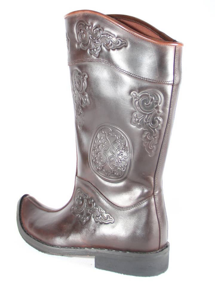 Turned Up Leather Boots for wholesale by Mongulai