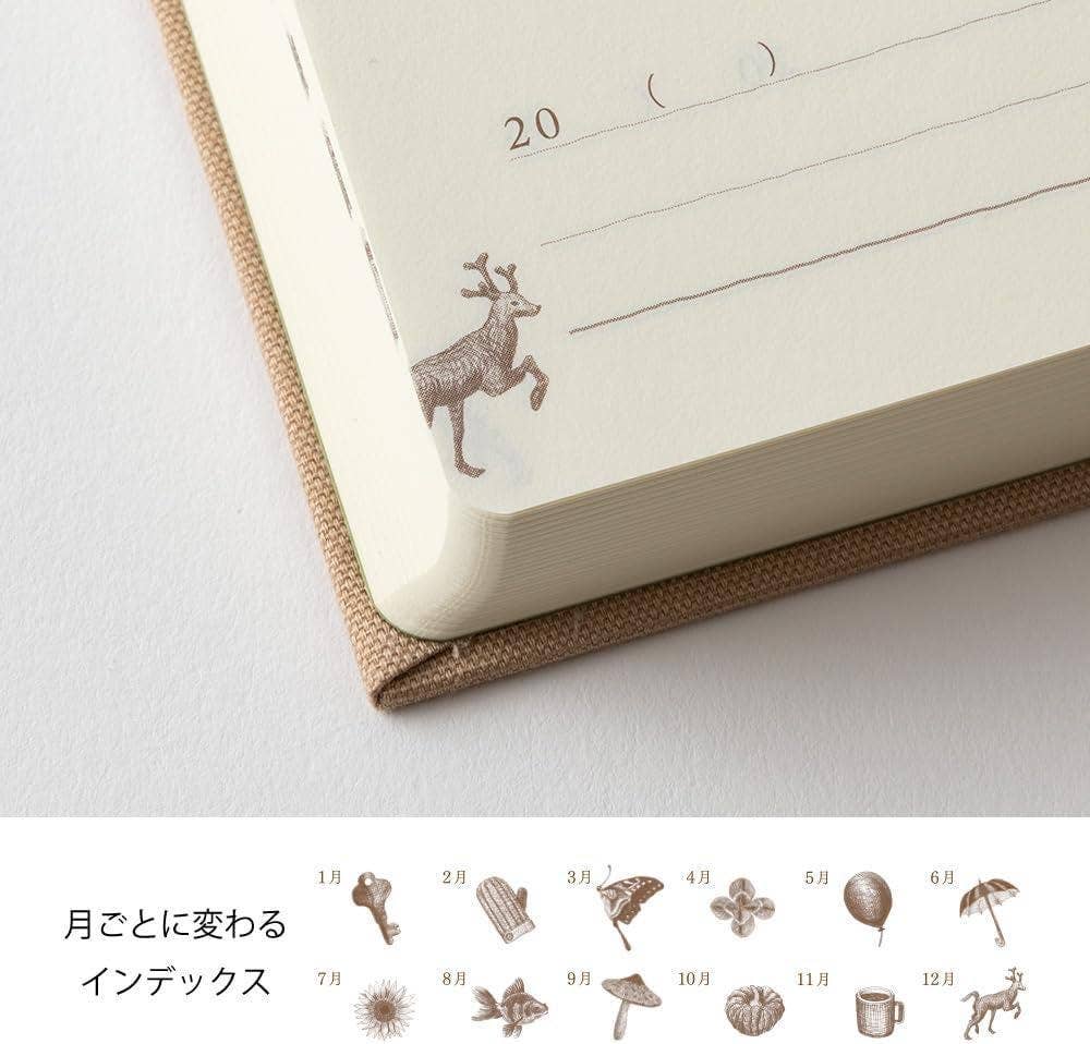 「FUNJI」In Japan - Wholesale Journal/Diary - Midori 3-Year Mini Journal | 2 Lines/Day | Japanese Quality9