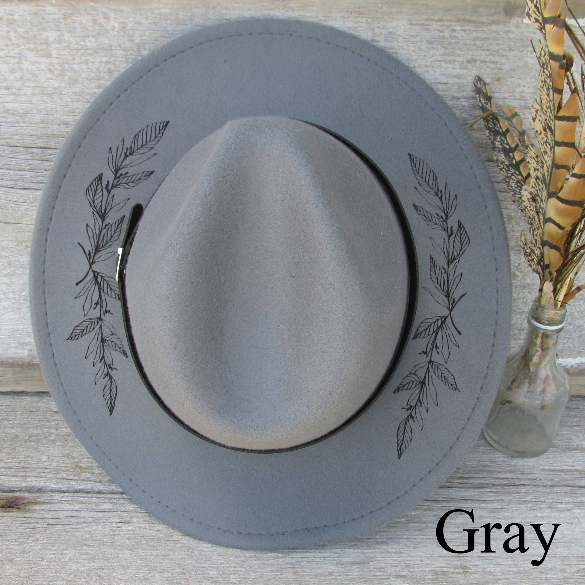 Memories for Life - Wholesale Fedora - Women's - Burned Felt Hat - Lasered Fedora Cowboy Hat - Cheetah1