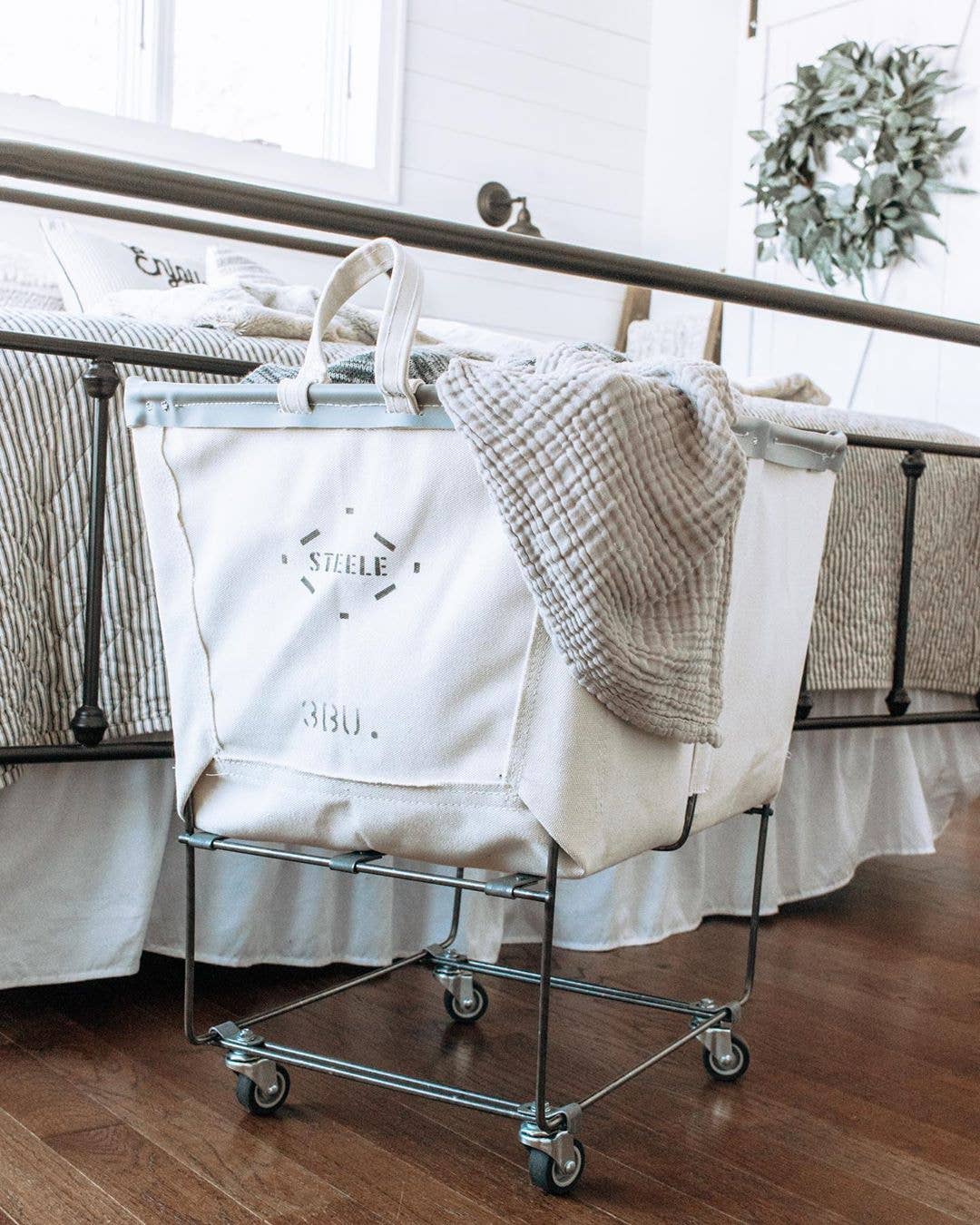 Steele Canvas Basket Corp. - Wholesale Laundry Basket - Canvas Elevated Truck - Permanent Style 3 Bu4