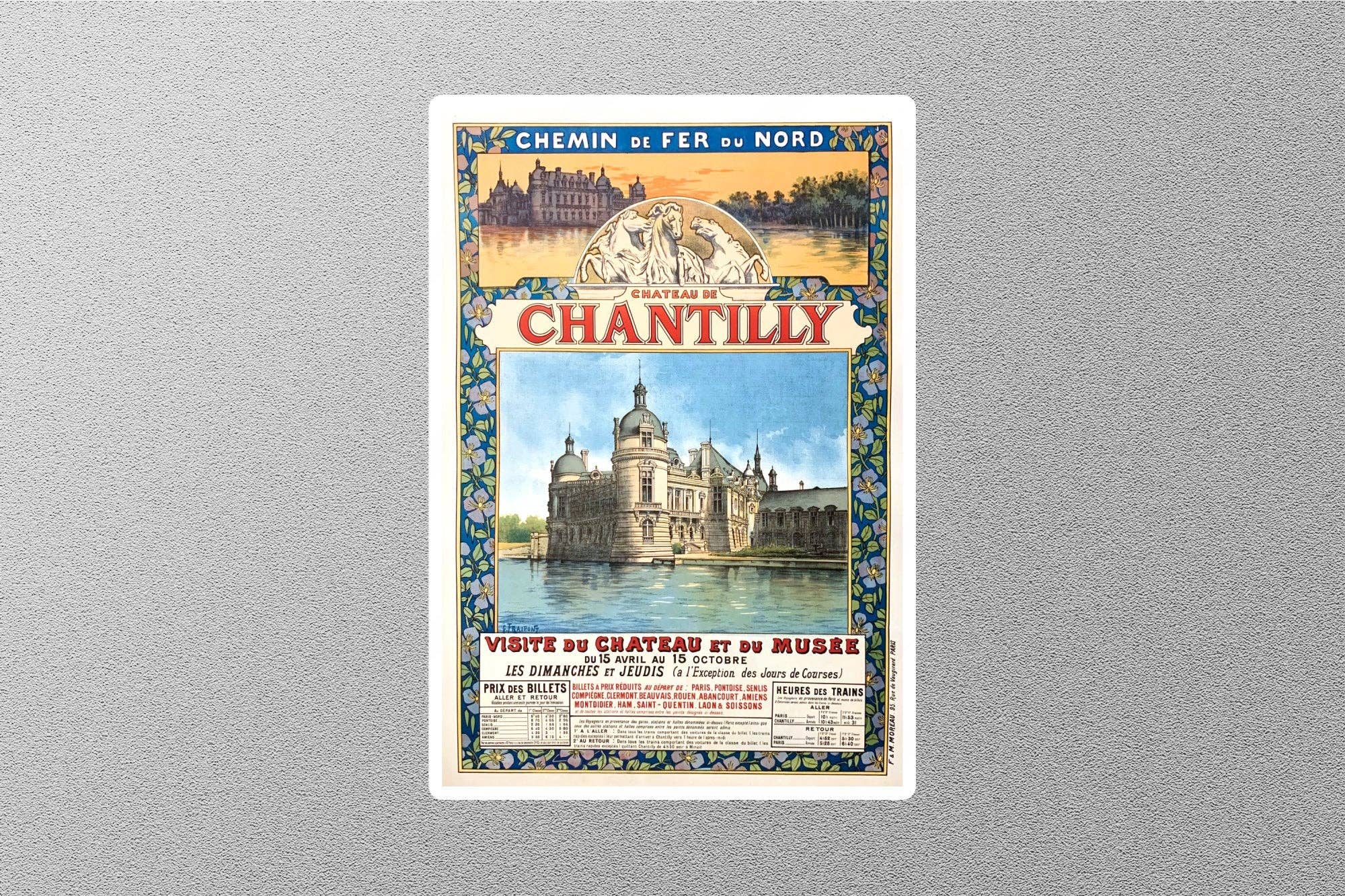 GraffMerch.com - Wholesale Phone & Laptop Stickers - Vintage Chantilly Travel Sticker0