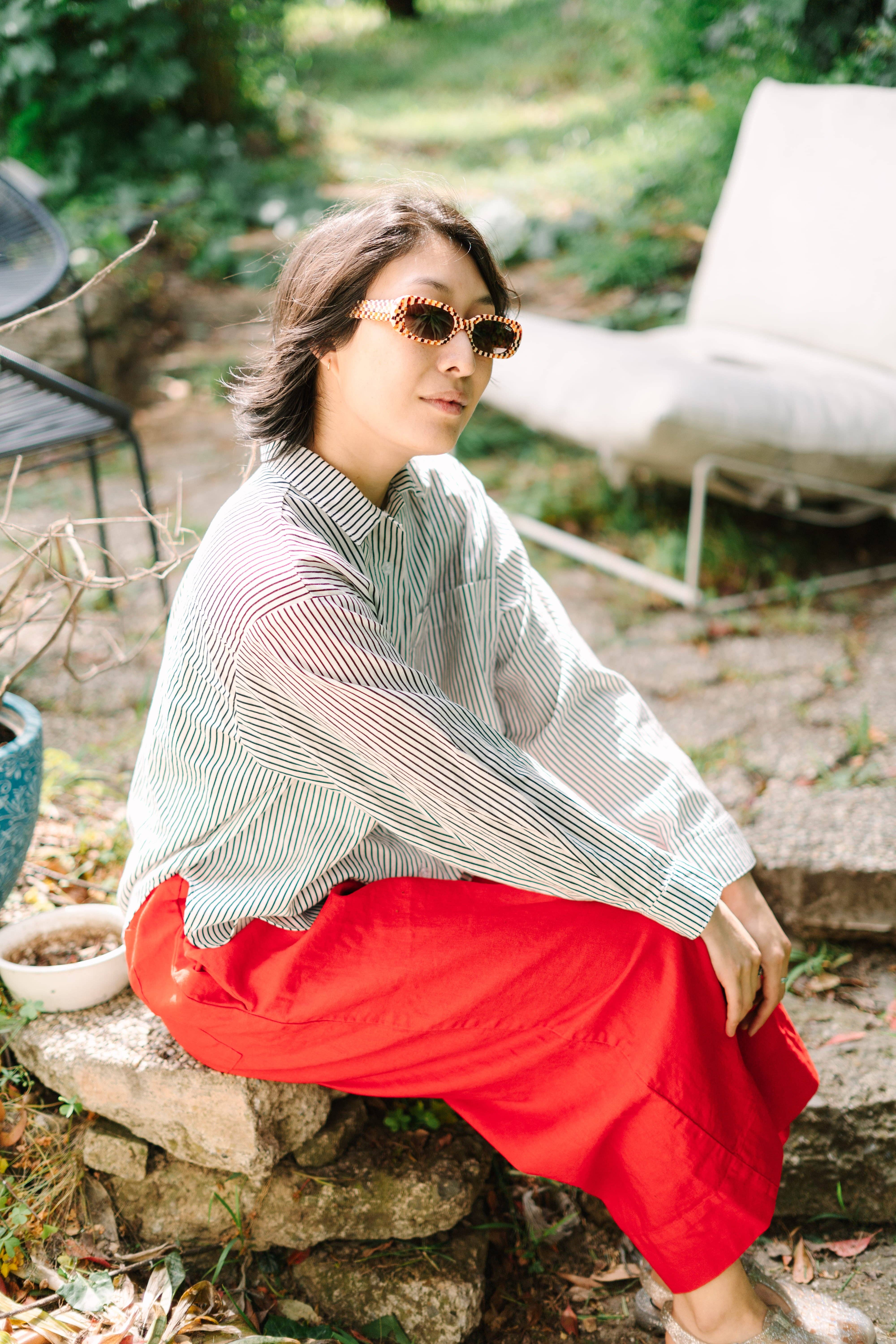 Nettle Studios - Wholesale Button Down Shirt - Unisex - Size Inclusive Plus Size Long Sleeve Button Up Striped Linen19